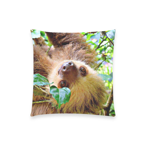 Awesome Sloth by JamColors Custom  Pillow Case 18"x18" (one side) No Zipper