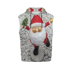 Cute little Santa by JamColors All Over Print Sleeveless Hoodie for Men (Model H15)