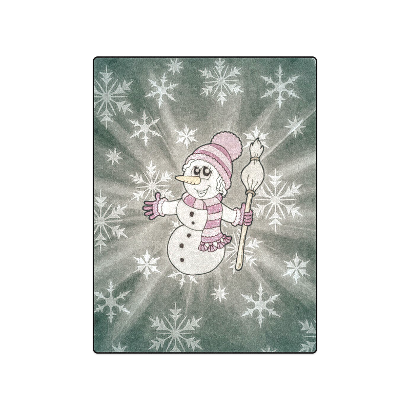 Cute Snow Lady by JamColors Blanket 50"x60"