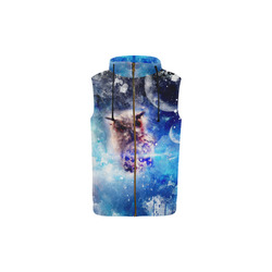 Watercolor, owl in the unoverse All Over Print Sleeveless Zip Up Hoodie for Kid (Model H16)