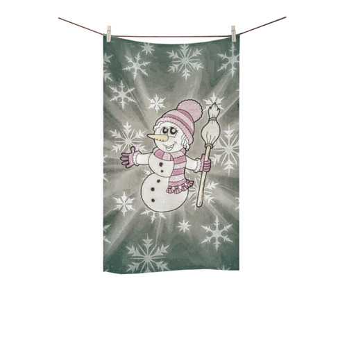 Cute Snow Lady by JamColors Custom Towel 16"x28"