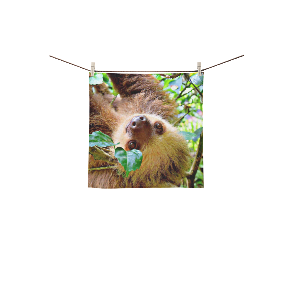 Awesome Sloth by JamColors Square Towel 13“x13”