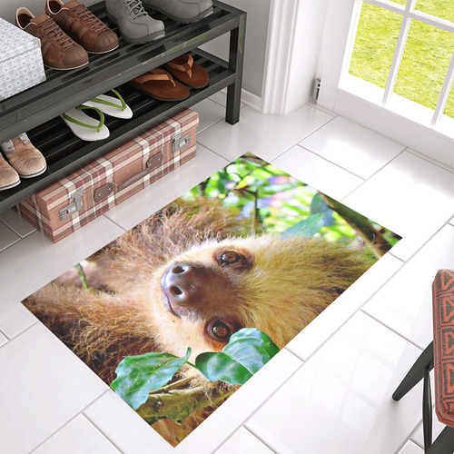Awesome Sloth by JamColors Azalea Doormat 30" x 18" (Sponge Material)