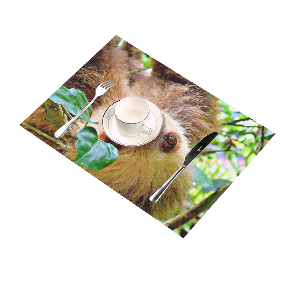 Awesome Sloth by JamColors Placemat 14’’ x 19’’