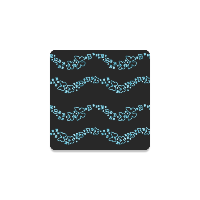 neon butterflies Square Coaster