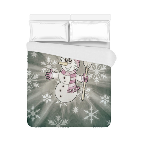 Cute Snow Lady by JamColors Duvet Cover 86"x70" ( All-over-print)