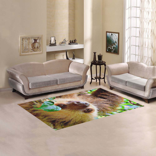 Awesome Sloth by JamColors Area Rug 5'x3'3''