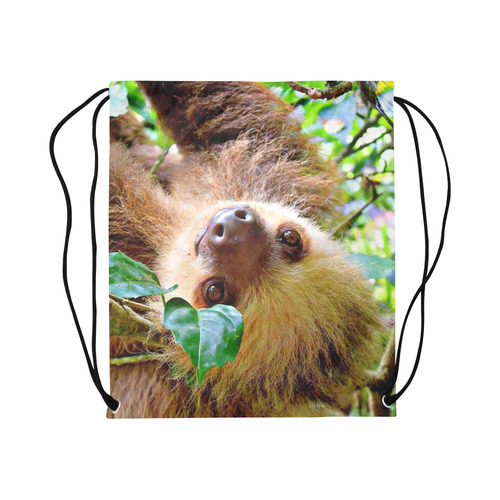 Awesome Sloth by JamColors Large Drawstring Bag Model 1604 (Twin Sides)  16.5"(W) * 19.3"(H)