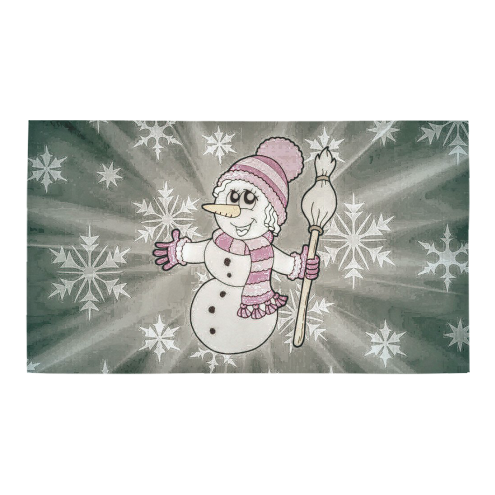 Cute Snow Lady by JamColors Bath Rug 16''x 28''