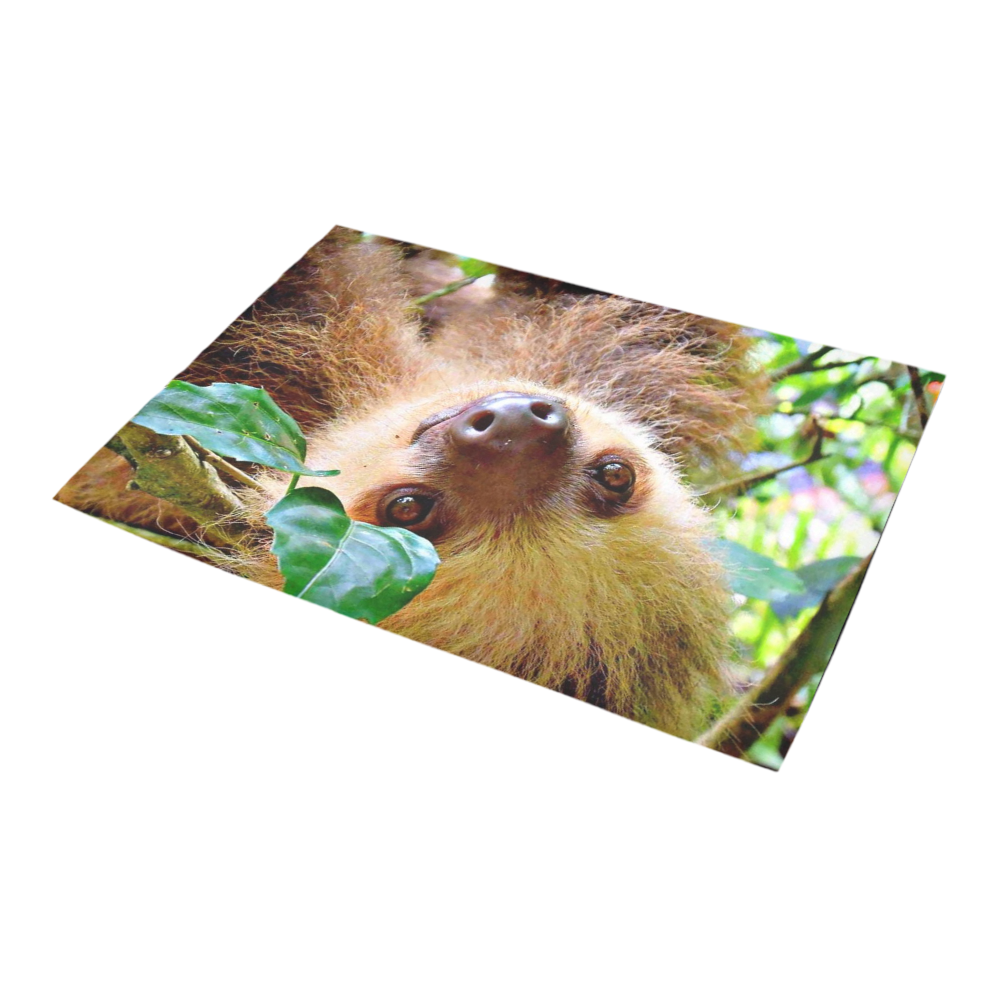 Awesome Sloth by JamColors Azalea Doormat 24" x 16" (Sponge Material)