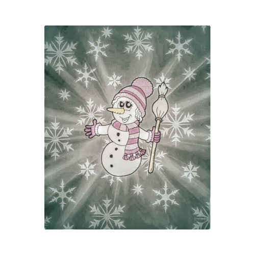 Cute Snow Lady by JamColors Duvet Cover 86"x70" ( All-over-print)