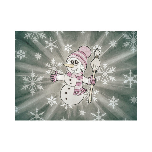 Cute Snow Lady by JamColors Placemat 14’’ x 19’’