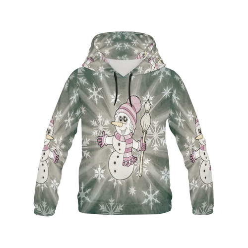 Cute Snow Lady by JamColors All Over Print Hoodie for Women (USA Size) (Model H13)