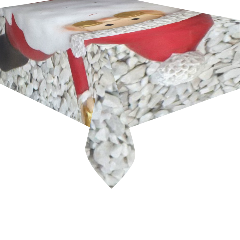 Cute little Santa by JamColors Cotton Linen Tablecloth 60" x 90"