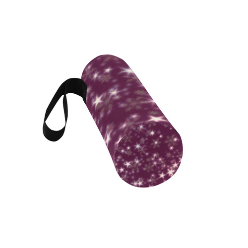Blurry Stars plum by FeelGood Neoprene Water Bottle Pouch/Large