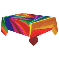 Color 25 Low Poly Fractal Art Triangles Cotton Linen Tablecloth 60"x 104"