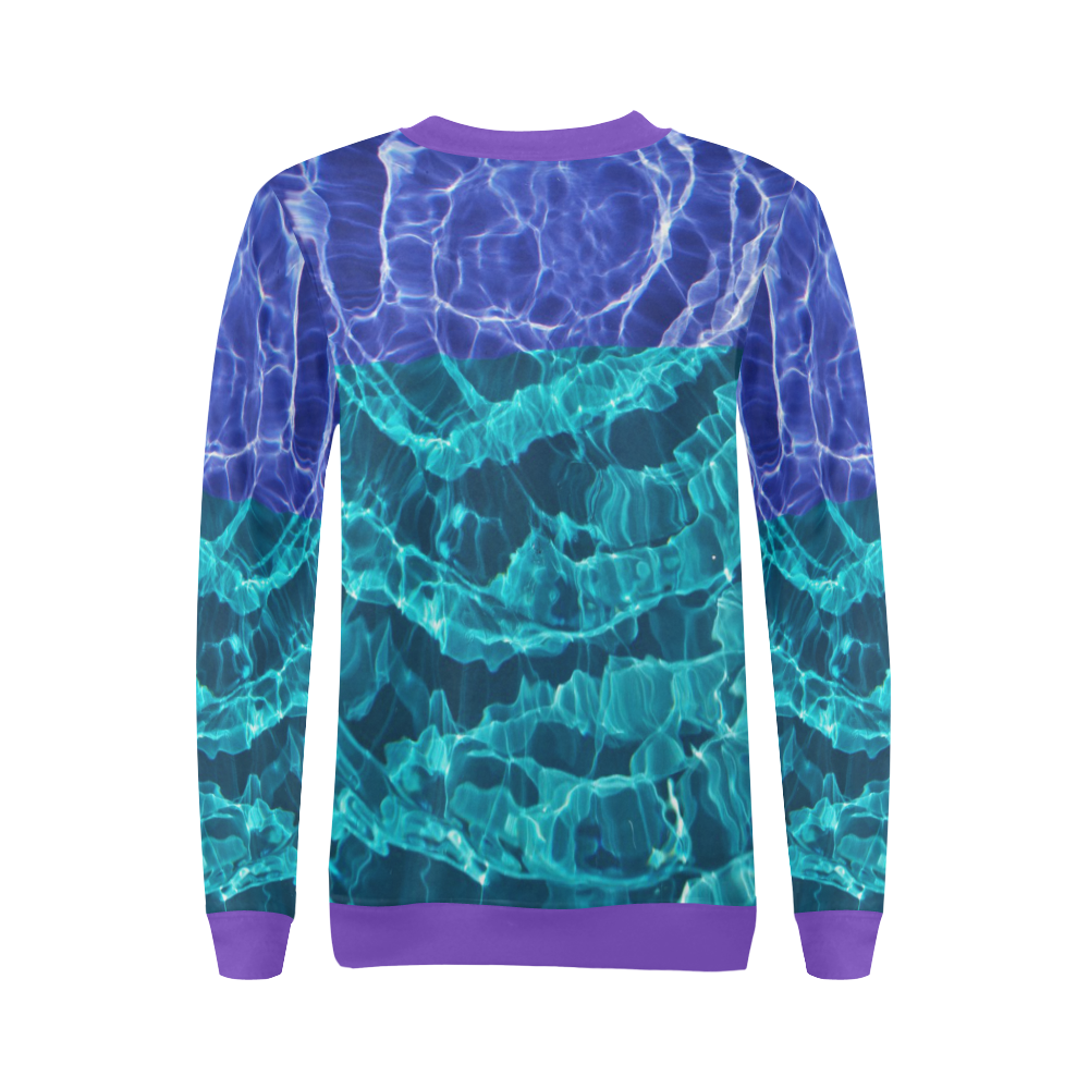 Blue Spiral take 1 All Over Print Crewneck Sweatshirt for Women (Model H18)