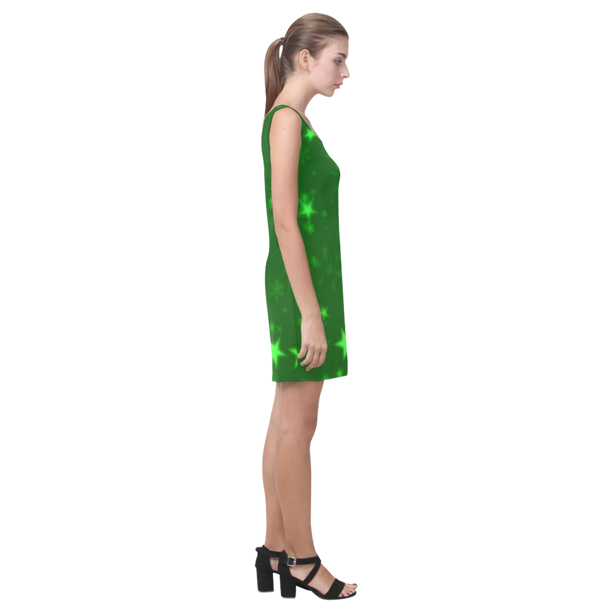Blurry Stars green by FeelGood Medea Vest Dress (Model D06)