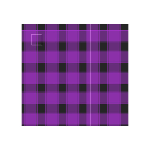 Plaid Purple Neoprene Water Bottle Pouch/Large