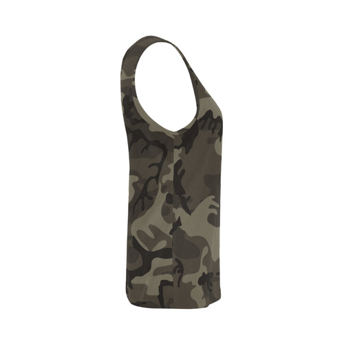 Camo Grey All Over Print Tank Top for Women (Model T43)