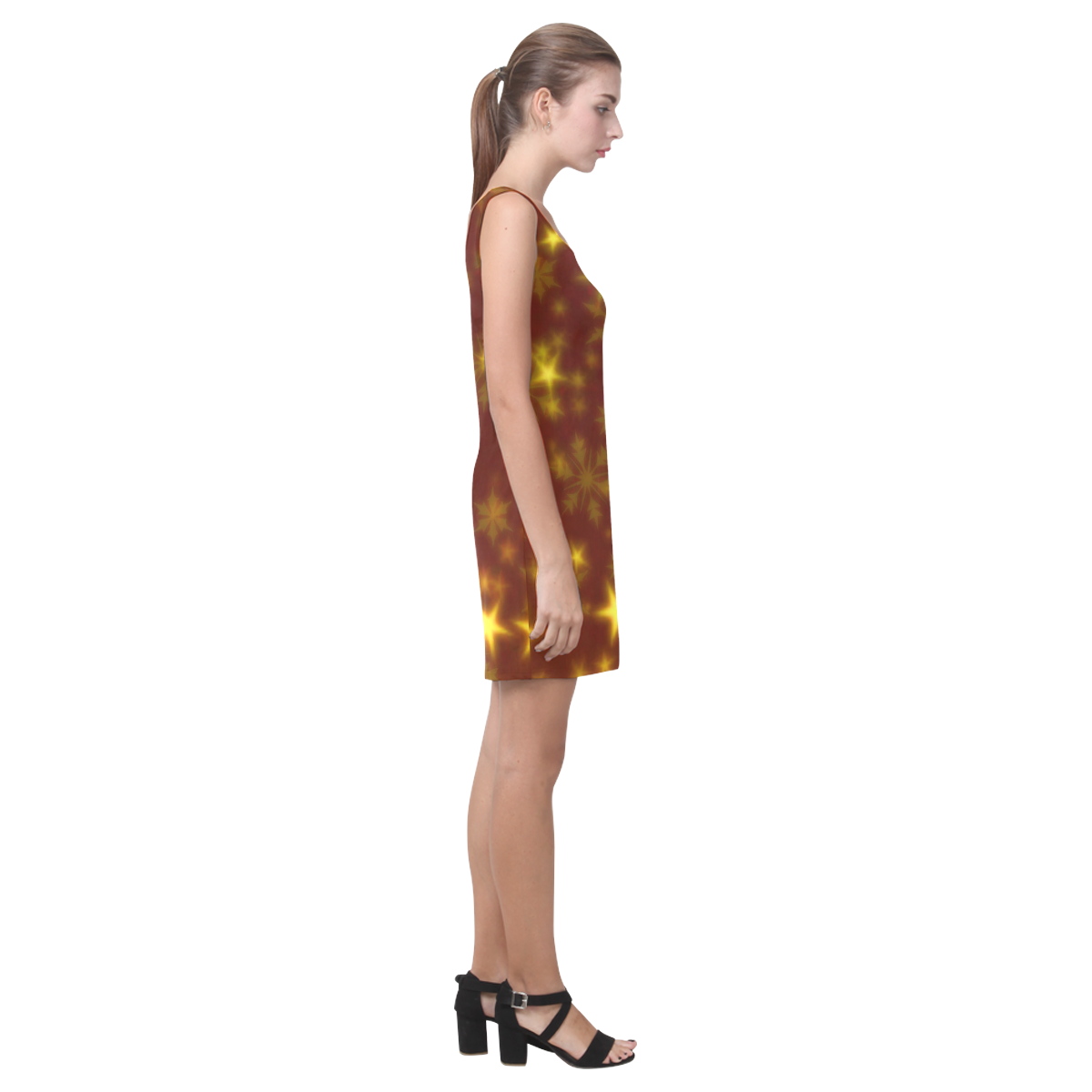 Blurry Stars golden by FeelGood Medea Vest Dress (Model D06)