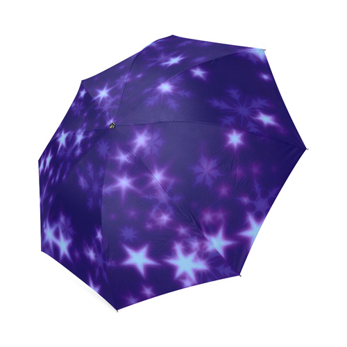 Blurry Stars blue by FeelGood Foldable Umbrella (Model U01)