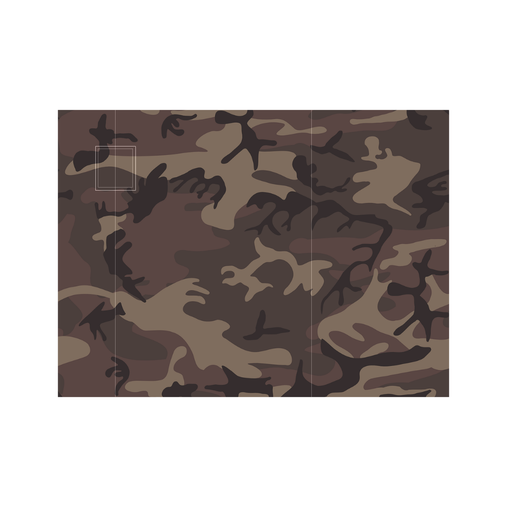 Camo Red Brown Neoprene Water Bottle Pouch/Small