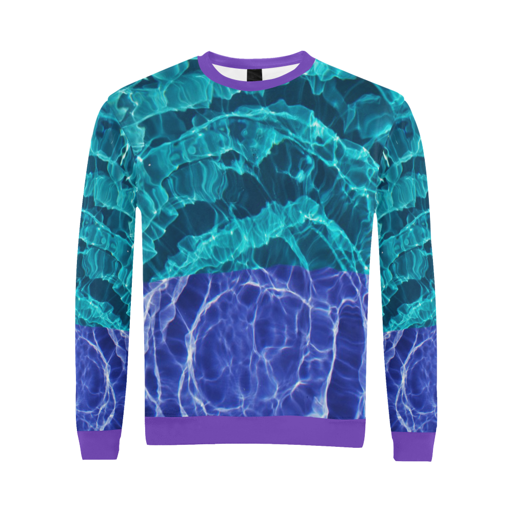 Blue Spiral take 1 All Over Print Crewneck Sweatshirt for Men (Model H18)