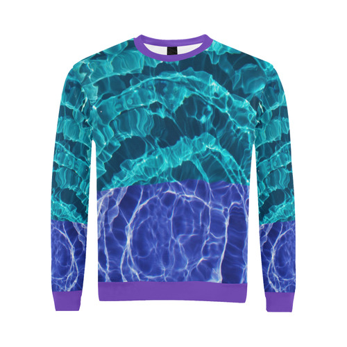 Blue Spiral take 1 All Over Print Crewneck Sweatshirt for Men (Model H18)