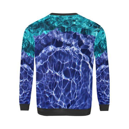 Electric Blue Globes All Over Print Crewneck Sweatshirt for Men (Model H18)