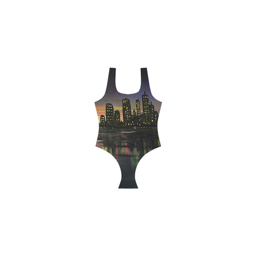 City Lights Vest One Piece Swimsuit (Model S04)