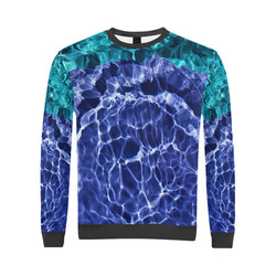 Electric Blue Globes All Over Print Crewneck Sweatshirt for Men (Model H18)