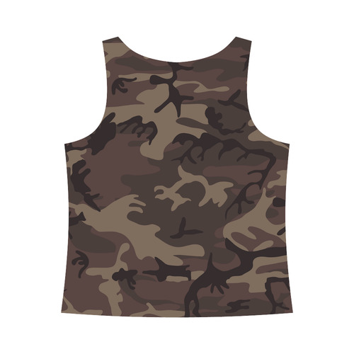 Camo Red Brown All Over Print Tank Top for Women (Model T43)