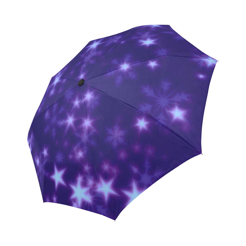 Blurry Stars blue by FeelGood Auto-Foldable Umbrella (Model U04)