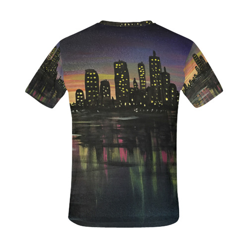 City Lights All Over Print T-Shirt for Men (USA Size) (Model T40)