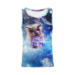 Watercolor, owl in the unoverse All Over Print Tank Top for Women (Model T43)