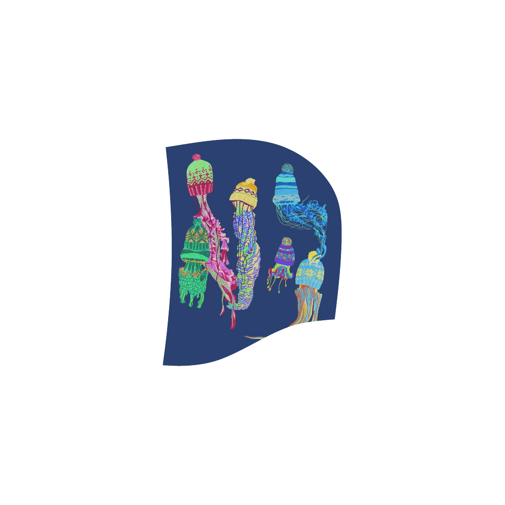 winter jellyfish All Over Print Sleeveless Hoodie for Women (Model H15)