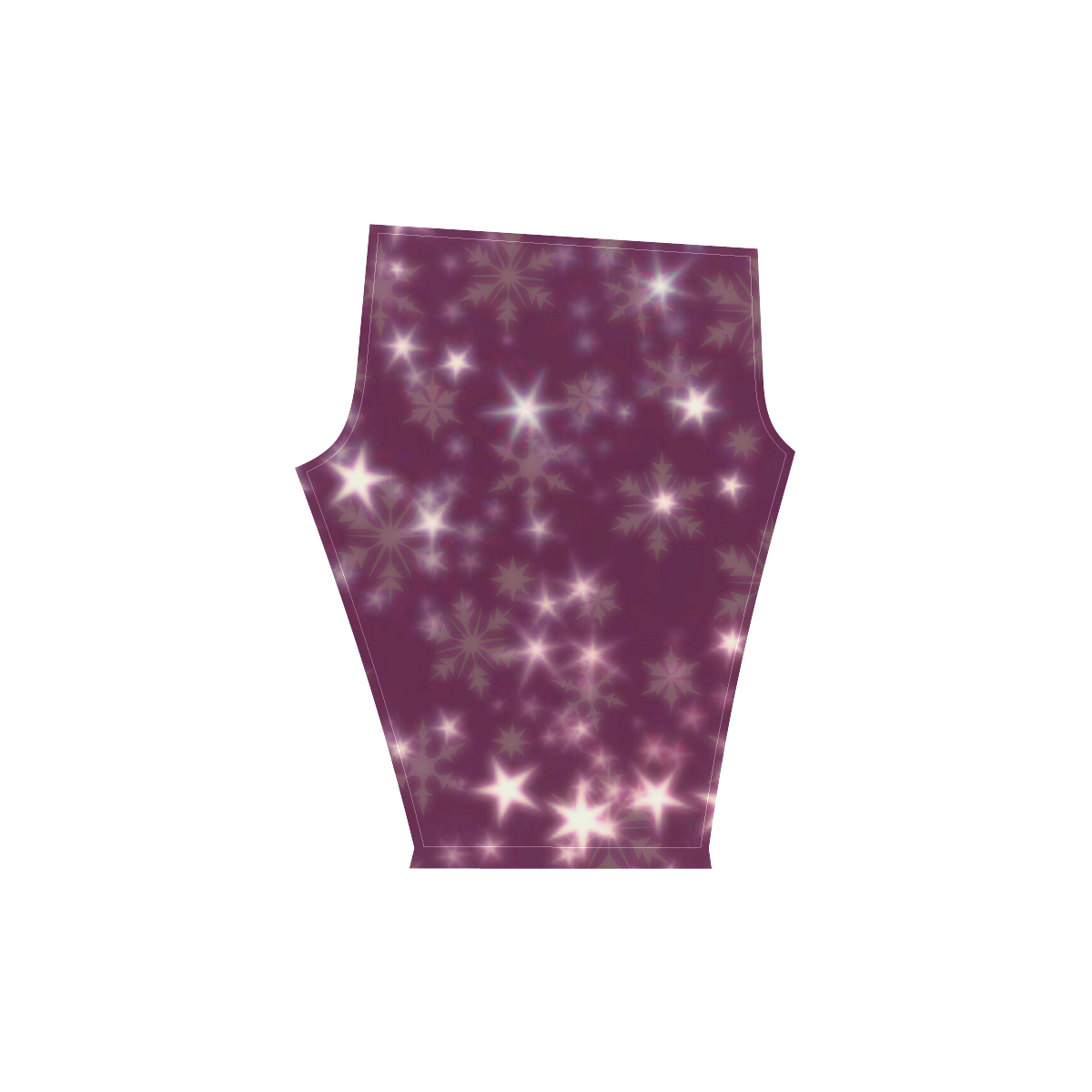 Blurry Stars plum by FeelGood Women's Low Rise Capri Leggings (Invisible Stitch) (Model L08)