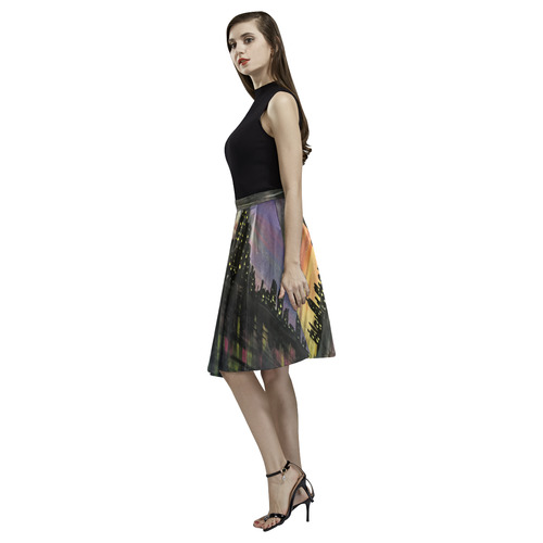 City Lights Melete Pleated Midi Skirt (Model D15)