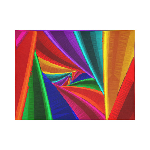 Color 25 Low Poly Fractal Art Triangles Cotton Linen Wall Tapestry 80"x 60"