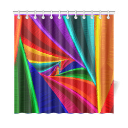 Color 25 Low Poly Fractal Art Triangles Shower Curtain 72"x72"