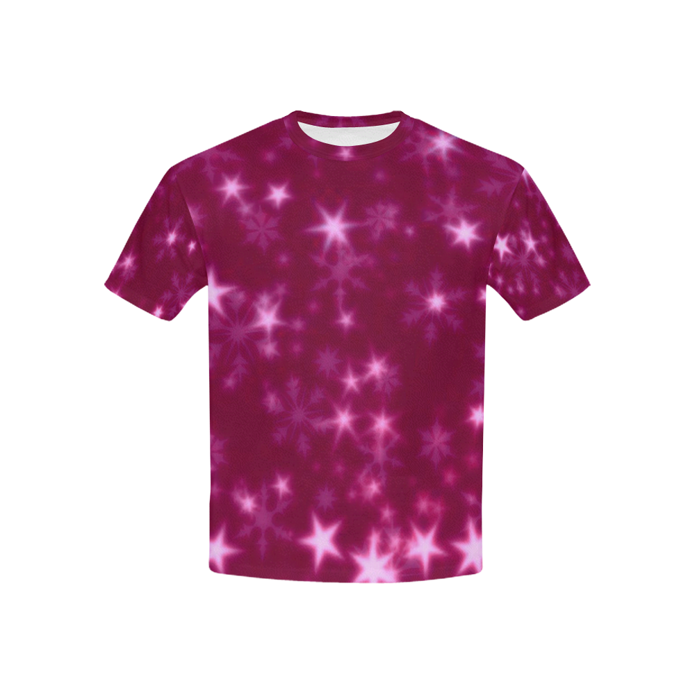 Blurry Stars pink by FeelGood Kids' All Over Print T-shirt (USA Size) (Model T40)