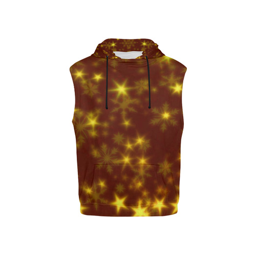 Blurry Stars golden by FeelGood All Over Print Sleeveless Hoodie for Kid (Model H15)
