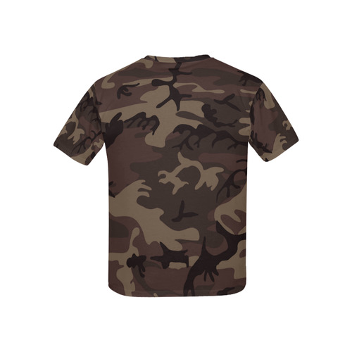 Camo Red Brown Kids' All Over Print T-shirt (USA Size) (Model T40)