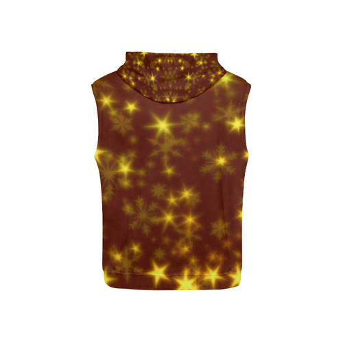 Blurry Stars golden by FeelGood All Over Print Sleeveless Hoodie for Kid (Model H15)
