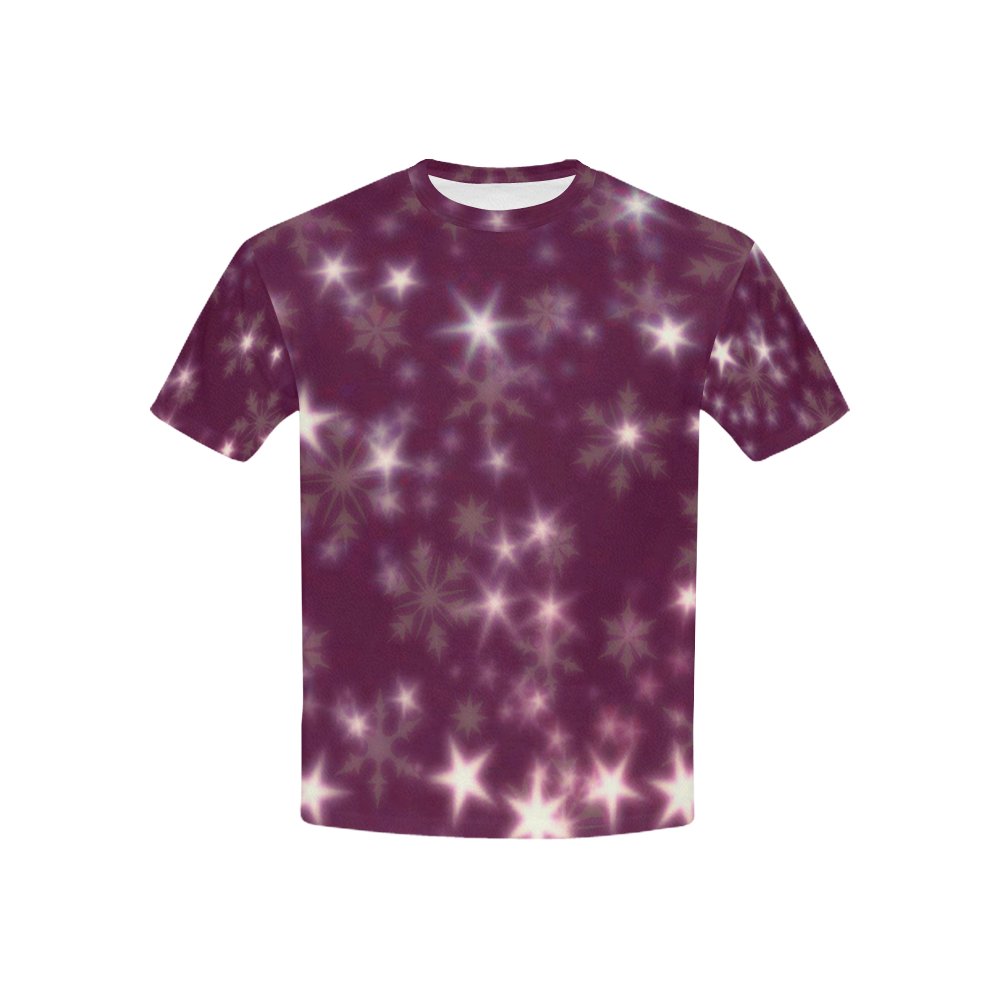 Blurry Stars plum by FeelGood Kids' All Over Print T-shirt (USA Size) (Model T40)