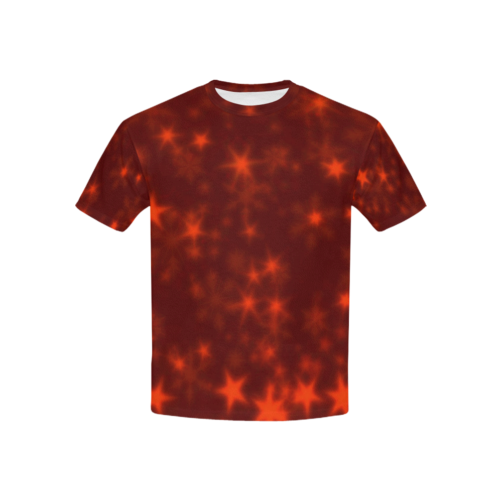Blurry Stars red by FeelGood Kids' All Over Print T-shirt (USA Size) (Model T40)