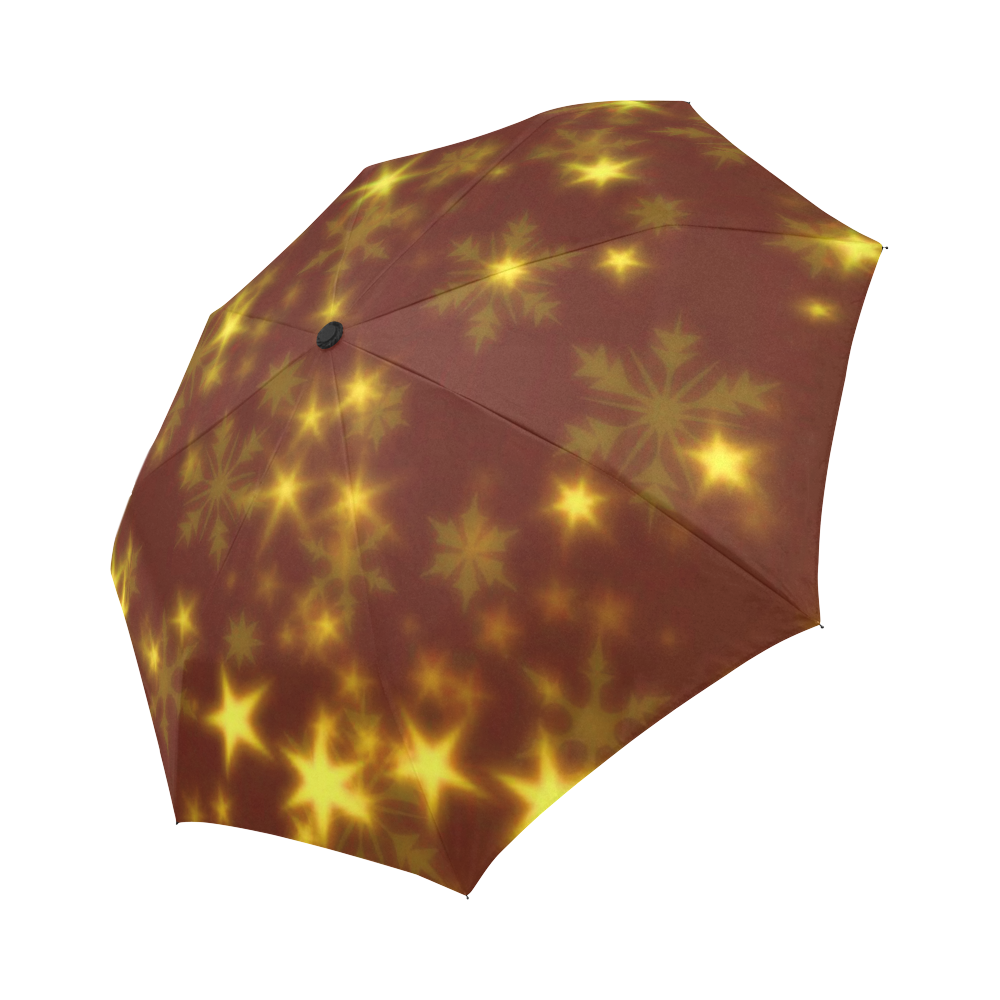 Blurry Stars golden by FeelGood Auto-Foldable Umbrella (Model U04)