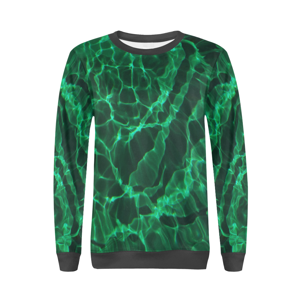 The green dive All Over Print Crewneck Sweatshirt for Women (Model H18)
