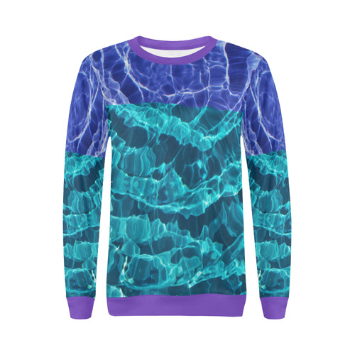 Blue Spiral take 1 All Over Print Crewneck Sweatshirt for Women (Model H18)